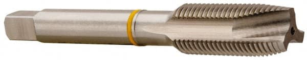 Accupro - 3/8-16, 3 Flute, Bright Finish, Vanadium High Speed Steel Spiral Point Tap - Plug Chamfer, Right Hand Thread, 2-15/16" OAL, 24mm Thread Length, 9.677mm Shank Diam, 3B Class of Fit - Exact Industrial Supply