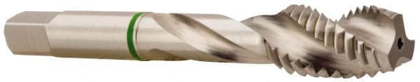 Accupro - M4x0.70 3 Flute 6H Modified Bottoming Spiral Flute Tap - Vanadium High Speed Steel, Bright Finish, 53mm OAL, Right Hand Flute, Right Hand Thread, D4 - Exact Industrial Supply