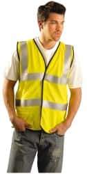 OccuNomix - Size 2XL Flame Resistant/Retardant Yellow Solid General Purpose Vest - 48 to 50" Chest, ANSI 107-2015, ASTM F1506, ATPV=5.1 cal/Sq cm, NFPA 70E/HRC=1, Hook & Loop Closure, 1 Pocket, Modacrylic/Aramid Blend - Benchmark Tooling