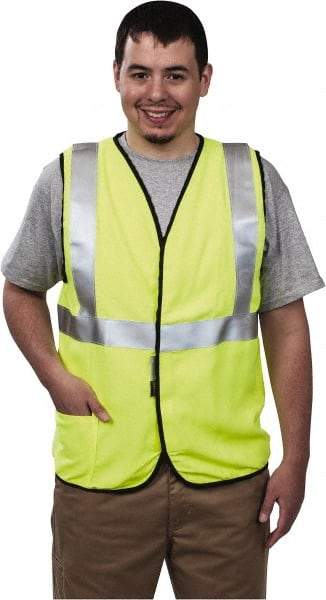 OccuNomix - Size L Flame Resistant/Retardant Yellow Solid General Purpose Vest - 40 to 42" Chest, ANSI 107-2015, ASTM F1506, ATPV=5.4 cal/Sq cm, NFPA 70E/HRC=1, Hook & Loop Closure, 1 Pocket, Modacrylic/Aramid Blend - Benchmark Tooling