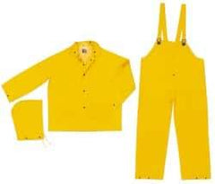 MCR Safety - Size 3XL, Yellow, Rain, Disposable Encapsulated Suit - Detachable Hood - Benchmark Tooling