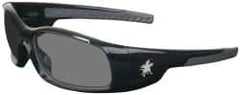 MCR Safety - Gray Lenses, Framed Safety Glasses - Scratch Resistant, Black Polycarbonate Frame, Wrap Around - Benchmark Tooling