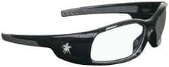 MCR Safety - Clear Lenses, Framed Safety Glasses - Scratch Resistant, Black Polycarbonate Frame, Wrap Around - Benchmark Tooling