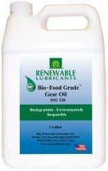 Renewable Lubricants - 1 Gal Bottle, Mineral Gear Oil - 24°F to 518°F, 252 St Viscosity at 40°C, 34 St Viscosity at 100°C, ISO 320 - Benchmark Tooling