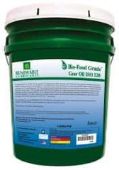 Renewable Lubricants - 5 Gal Pail, Mineral Gear Oil - 10°F to 250°F, 166 St Viscosity at 40°C, 24.1 St Viscosity at 100°C, ISO 220 - Benchmark Tooling