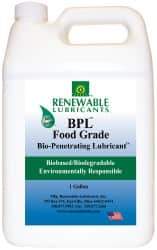 Renewable Lubricants - 1 Gal Bottle Thin Oily Film Penetrant/Lubricant - 0°F to 280°F, Food Grade - Benchmark Tooling