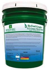 Renewable Lubricants - 35 Lb Pail Biobased Extreme Pressure Grease - White, Extreme Pressure, Food Grade & High Temperature, 590°F Max Temp, NLGIG 2, - Benchmark Tooling