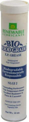 Renewable Lubricants - 14 oz Cartridge Biobased Extreme Pressure Grease - White, Extreme Pressure, Food Grade & High Temperature, 590°F Max Temp, NLGIG 2, - Benchmark Tooling