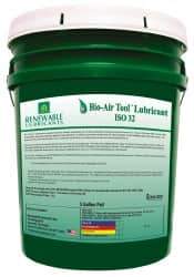 Renewable Lubricants - 5 Gal Pail, ISO 32, Air Tool Oil - -22°F to 250°, 29.33 Viscosity (cSt) at 40°C, 7.34 Viscosity (cSt) at 100°C, Series Bio-Air - Benchmark Tooling