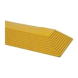 Wearwell - 39" Long x 3" Wide x 5/8" Thick, Anti-Fatigue Modular Matting Ramp Edge - Female, Yellow, For Dry & Wet Areas, Series 572 - Benchmark Tooling