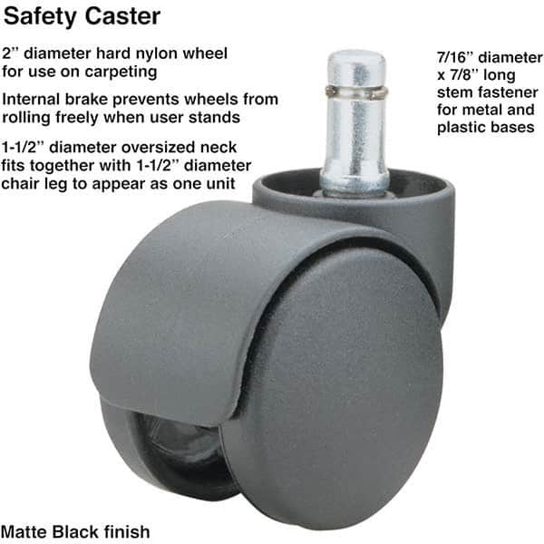 Master Caster - Cushions, Casters & Chair Accessories Type: Caster Set For Use With: Office and Home Furniture - Benchmark Tooling