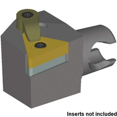 Kennametal - Left Hand Cut, Size KM25, TN..160408/TN..332 Insert Compatiblity, Modular Turning & Profiling Cutting Unit Head - 16mm Ctr to Cutting Edge, 30mm Head Length - Benchmark Tooling