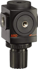 ARO/Ingersoll-Rand - 1/2 NPT Port, 210 CFM, Aluminum Standard Regulator - 0 to 140 psi Range, 250 Max psi Supply Pressure, 1/8" Gauge Port Thread, 3.15" Wide x 5.472" High - Benchmark Tooling