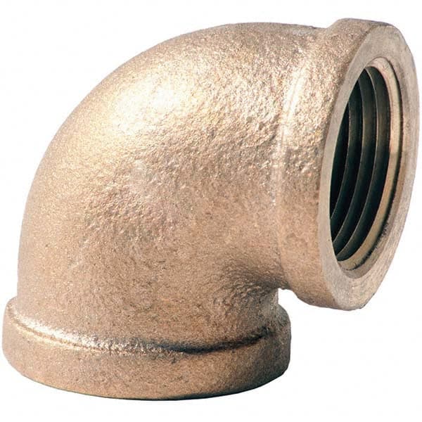 Merit Brass - Brass & Chrome Pipe Fittings Type: 90 Elbow Fitting Size: 2-1/2 - Benchmark Tooling