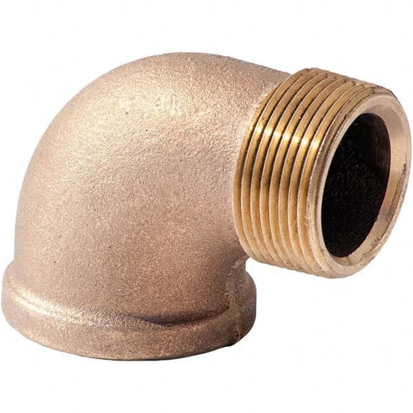 Merit Brass - Brass & Chrome Pipe Fittings Type: 90 Street Elbow Fitting Size: 4 - Benchmark Tooling