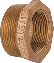 Merit Brass - Class 125, 2 x 1-1/2" Internal Pipe, Lead Free Brass Hex Bushing - MNPT x FNPT - Benchmark Tooling
