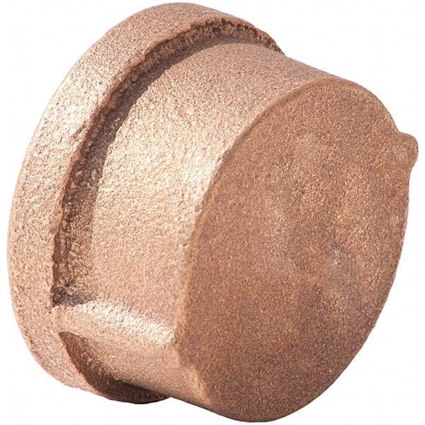 Brass Pipe Cap: 4″ Fitting, FNPT, Class 125, Lead Free