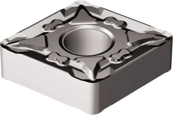 Sandvik Coromant - CNMG432 MF Grade 1105 Carbide Turning Insert - TiAlN Finish, 80° Diamond, 1/2" Inscr Circle, 3/16" Thick, 1/32" Corner Radius - Benchmark Tooling
