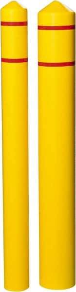 Eagle - 5-1/4" Wide x 5-1/4" Deep x 56" High, 4" Bumper Post Sleeve - Yellow, HDPE, 4 Lb, Smooth Surface - Benchmark Tooling