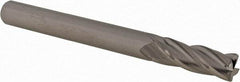 Accupro - 1/4", 4 Flute, Single End, Solid Carbide, 0.015" Corner Radius End Mill - 2-1/2" OAL, 30° Helix, Right Hand Flute, 3/4" LOC, Right Hand Cut - Benchmark Tooling