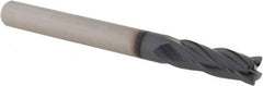 Accupro - 1/4", 4 Flute, Single End, Solid Carbide, 0.01" Corner Radius End Mill - 2-1/2" OAL, 30° Helix, Right Hand Flute, 3/4" LOC, Right Hand Cut - Benchmark Tooling