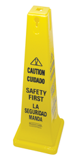 Caution Cone Sign - Yellow - Benchmark Tooling