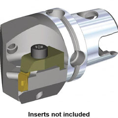 Kennametal - NU3L Insert, 50mm Head Length, Modular Grooving Cutting Unit Head - Right Hand Cut, System Size KM50, Through Coolant, Series Top Notch - Benchmark Tooling