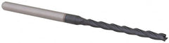 Accupro - 3/32", 1-1/8" LOC, 1/8" Shank Diam, 2-1/2" OAL, 3 Flute, Solid Carbide Square End Mill - Single End, AlTiN Finish, Spiral Flute, 30° Helix, Centercutting, Right Hand Cut, Right Hand Flute, Series Miniature - Benchmark Tooling