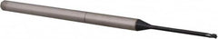 Accupro - 0.045", 0.067" LOC, 1/8" Shank Diam, 2-1/2" OAL, 3 Flute, Solid Carbide Square End Mill - Single End, AlTiN Finish, Spiral Flute, 30° Helix, Centercutting, Right Hand Cut, Right Hand Flute, Series Miniature - Benchmark Tooling