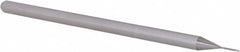 Accupro - 1/64", 0.022" LOC, 1/8" Shank Diam, 2-1/2" OAL, 3 Flute, Solid Carbide Square End Mill - Single End, Uncoated, Spiral Flute, 30° Helix, Centercutting, Right Hand Cut, Right Hand Flute, Series Miniature - Benchmark Tooling