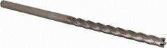 Accupro - 1/4", 3" LOC, 1/4" Shank Diam, 6" OAL, 4 Flute, Solid Carbide Square End Mill - Single End, Uncoated, Spiral Flute, 30° Helix, Centercutting, Right Hand Cut, Right Hand Flute, Series Miniature - Benchmark Tooling