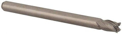 Accupro - 5/32", 0.562" LOC, 3/16" Shank Diam, 2" OAL, 4 Flute, Solid Carbide Square End Mill - Single End, Uncoated, Spiral Flute, 30° Helix, Centercutting, Right Hand Cut, Right Hand Flute, Series Miniature - Benchmark Tooling