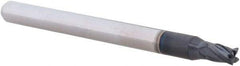 Accupro - 3/32", 0.139" LOC, 1/8" Shank Diam, 1-1/2" OAL, 4 Flute, Solid Carbide Square End Mill - Single End, AlTiN Finish, Spiral Flute, 30° Helix, Centercutting, Right Hand Cut, Right Hand Flute, Series Miniature - Benchmark Tooling