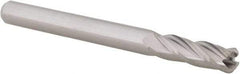 Accupro - 3/16", 4 Flute, Single End, Solid Carbide, 0.045" Corner Radius End Mill - 2" OAL, 30° Helix, Right Hand Flute, 5/8" LOC, Right Hand Cut - Benchmark Tooling