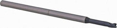 Accupro - 3/32", 3 Flute, Single End, Solid Carbide, 0.015" Corner Radius End Mill - 2-1/2" OAL, 30° Helix, Right Hand Flute, 0.139" LOC, Right Hand Cut, 1/2" Extended Reach - Benchmark Tooling