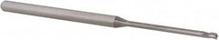 Accupro - 1/16", 0.093" LOC, 1/8" Shank Diam, 2-1/2" OAL, 3 Flute, Solid Carbide Square End Mill - Single End, Uncoated, Spiral Flute, 30° Helix, Centercutting, Right Hand Cut, Right Hand Flute, Series Miniature - Benchmark Tooling