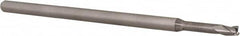 Accupro - 3/32", 0.139" LOC, 1/8" Shank Diam, 2-1/2" OAL, 3 Flute, Solid Carbide Square End Mill - Single End, Uncoated, Spiral Flute, 30° Helix, Centercutting, Right Hand Cut, Right Hand Flute, Series Miniature - Benchmark Tooling