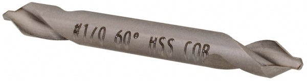 Hertel - #1/0 Plain Cut 60° Incl Angle Cobalt Combo Drill & Countersink - Benchmark Tooling