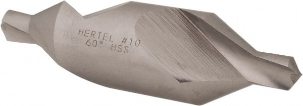 Hertel - #10 Plain Cut 60° Incl Angle High Speed Steel Combo Drill & Countersink - Benchmark Tooling