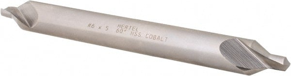 Hertel - #6 Plain Cut 60° Incl Angle Cobalt Combo Drill & Countersink - Benchmark Tooling