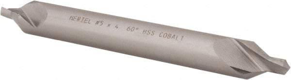 Hertel - #5 Plain Cut 60° Incl Angle Cobalt Combo Drill & Countersink - Benchmark Tooling