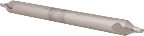 Hertel - #6 Plain Cut 60° Incl Angle High Speed Steel Combo Drill & Countersink - Benchmark Tooling