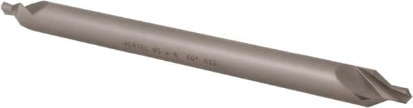 Hertel - #5 Plain Cut 60° Incl Angle High Speed Steel Combo Drill & Countersink - Benchmark Tooling