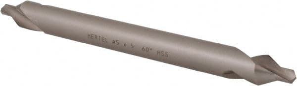 Hertel - #5 Plain Cut 60° Incl Angle High Speed Steel Combo Drill & Countersink - Benchmark Tooling