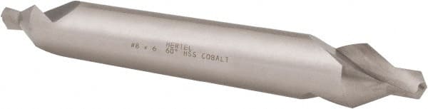 Hertel - #8 Plain Cut 60° Incl Angle Cobalt Combo Drill & Countersink - Benchmark Tooling