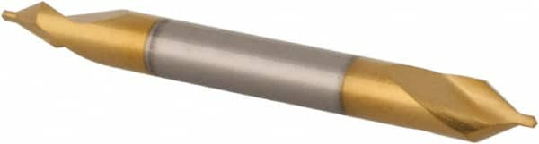 Hertel - #2/0 Plain Cut 60° Incl Angle High Speed Steel Combo Drill & Countersink - Benchmark Tooling