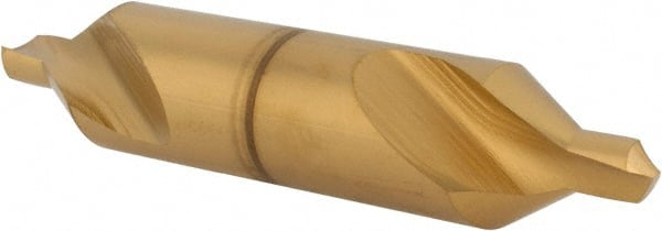 Hertel - #7 Plain Cut 60° Incl Angle High Speed Steel Combo Drill & Countersink - Benchmark Tooling