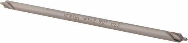 Hertel - #1 Plain Cut 90° Incl Angle High Speed Steel Combo Drill & Countersink - Benchmark Tooling