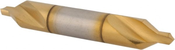 Hertel - #4 Plain Cut 60° Incl Angle High Speed Steel Combo Drill & Countersink - Benchmark Tooling