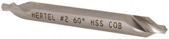 Hertel - #2 Plain Cut 60° Incl Angle Cobalt Combo Drill & Countersink - Benchmark Tooling